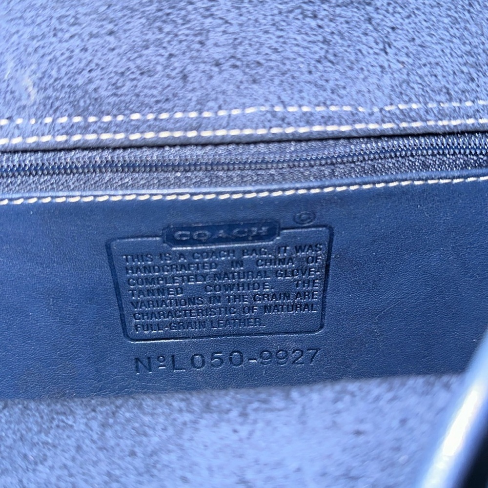 Coach VTG 9927 Willis Navy Blue Leather Crossbody Shoulder Bag - Picture 14 of 16
